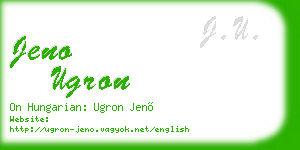 jeno ugron business card