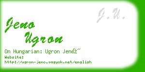 jeno ugron business card